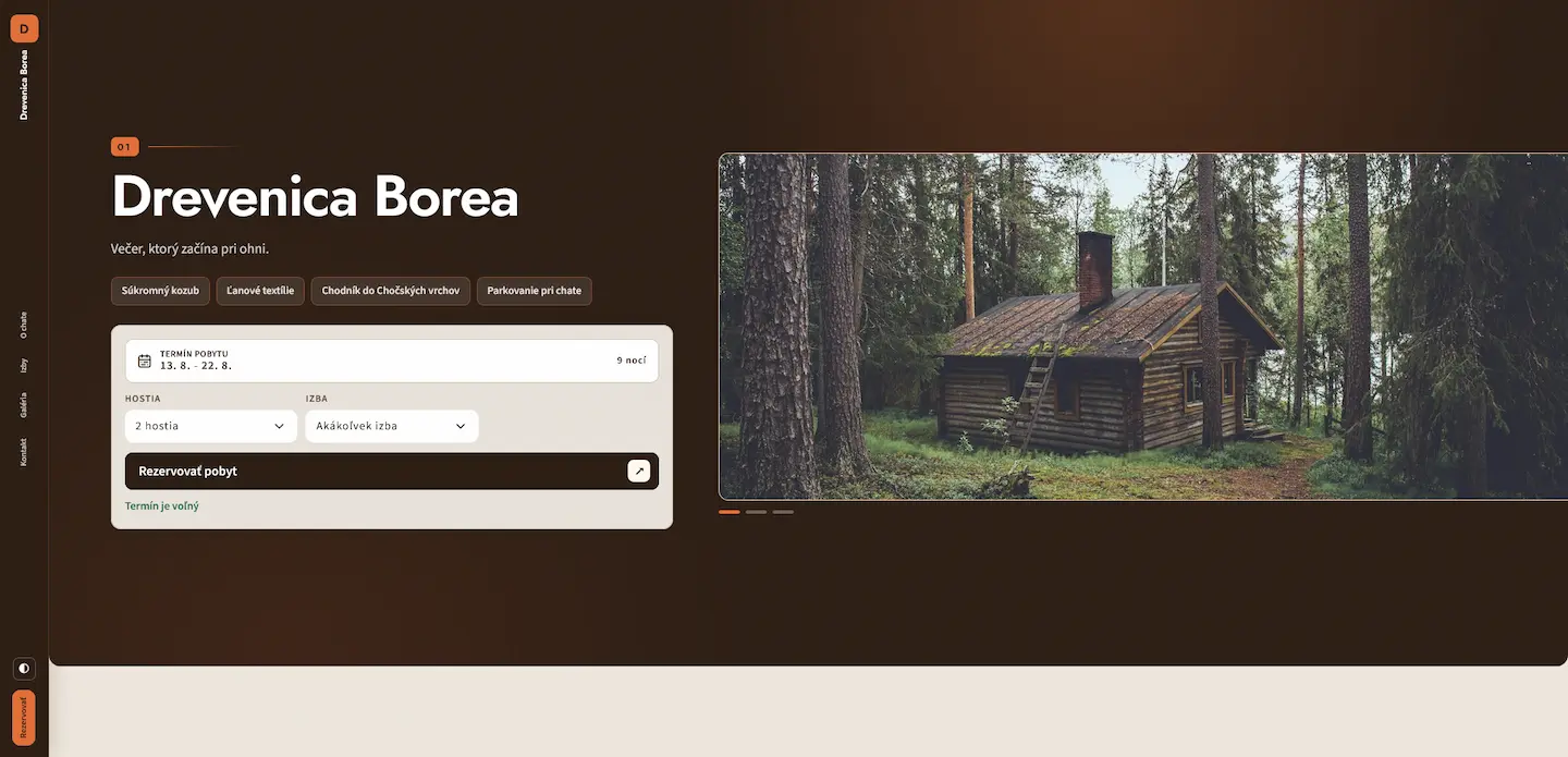 Borea - Screenshot šablóny